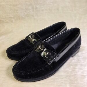 G.H. Bass Weejuns Lianna Velvet Bit Loafers Black Holiday Formal Women 8.5 M